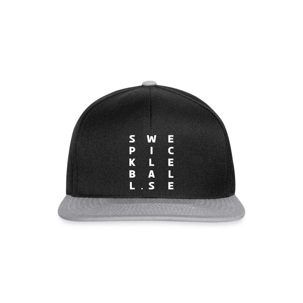 Snapbackkeps - svart/grå