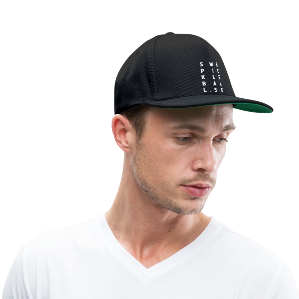 Snapbackkeps - svart/svart
