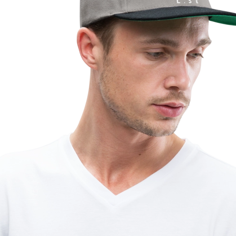 Snapbackkeps - grafitgrå/svart