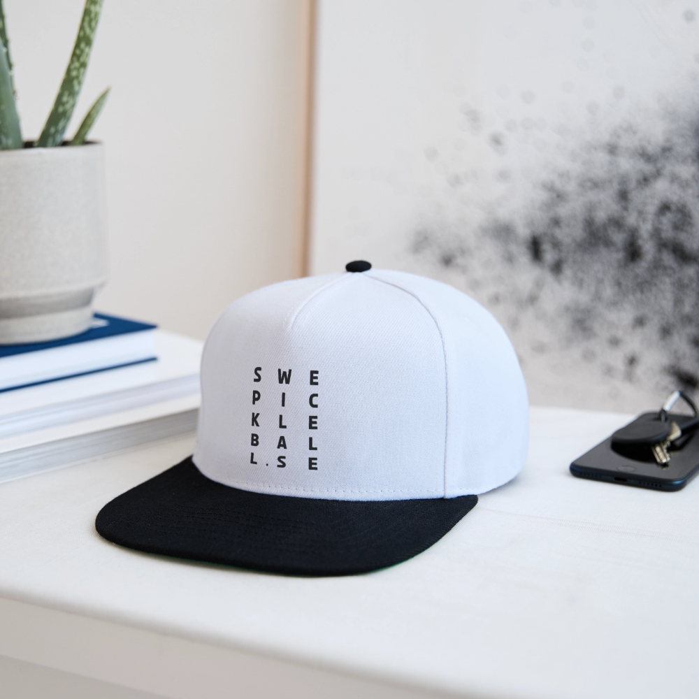 Snapbackkeps - vit/svart