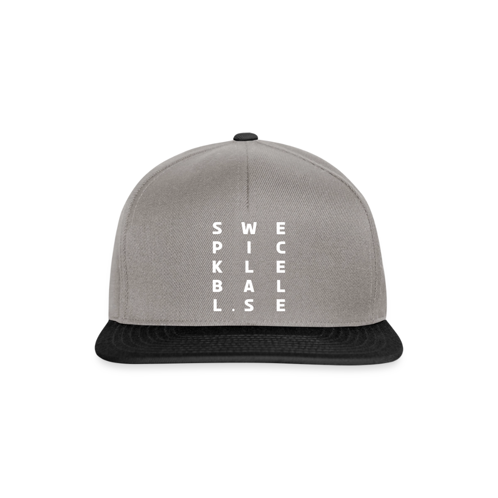 Snapbackkeps - grafitgrå/svart