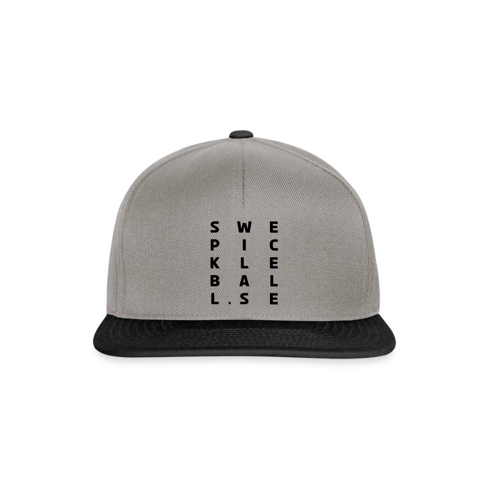 Snapbackkeps - grafitgrå/svart