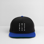 Snapbackkeps - svart/kungsblå