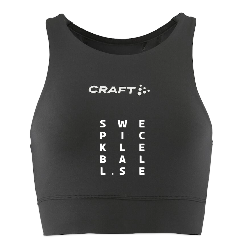 CRAFT croppad topp Rush 2.0 dam - svart