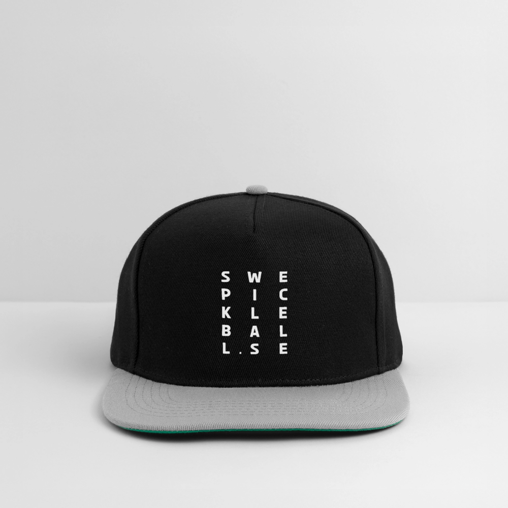 Snapbackkeps - svart/grå