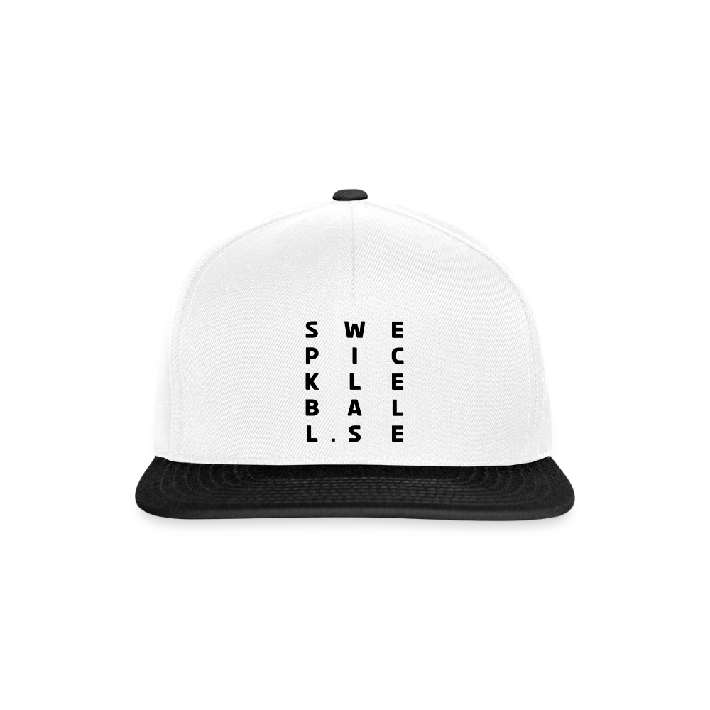 Snapbackkeps - vit/svart