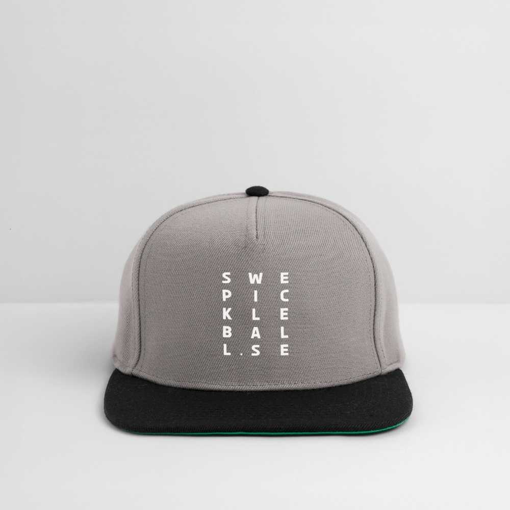 Snapbackkeps - grafitgrå/svart