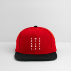 Snapbackkeps - röd/svart