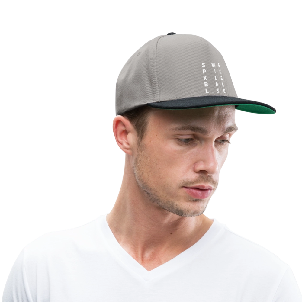 Snapbackkeps - grafitgrå/svart