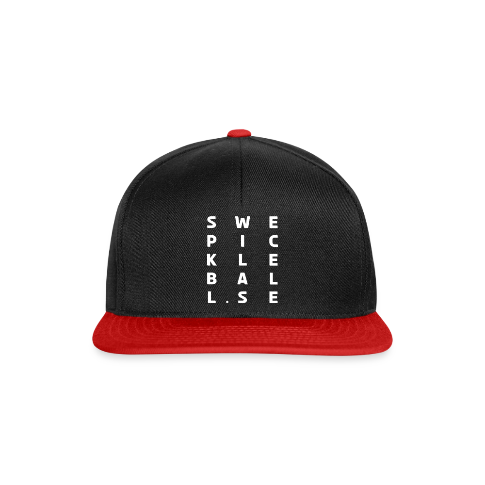 Snapbackkeps - svart/röd