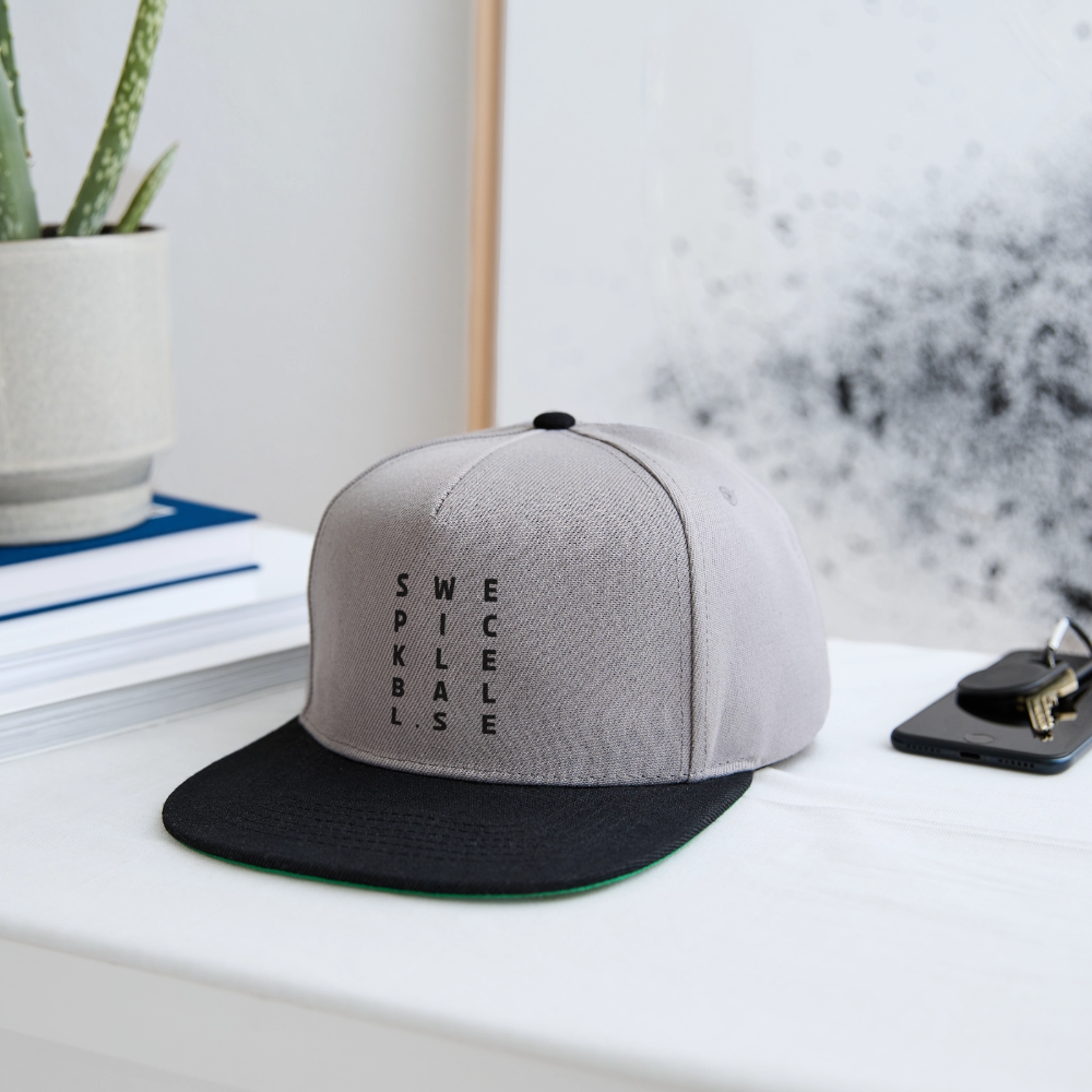 Snapbackkeps - grafitgrå/svart