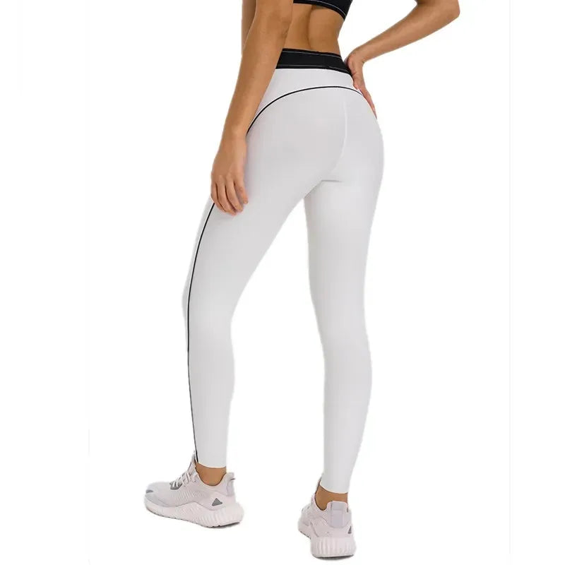 Pickleball leggings dam med hög midja – svart byxa