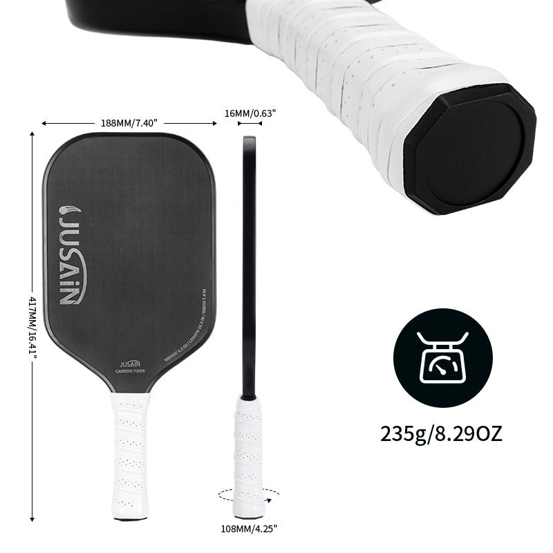 Pickleballracket i T700 kolfiber med teflonyta
