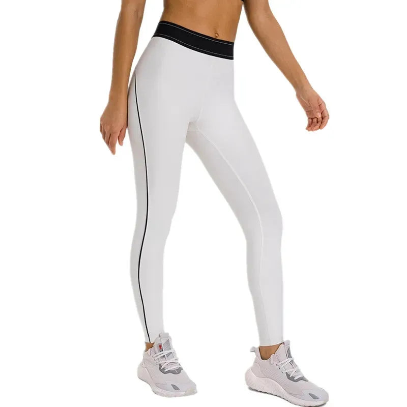 Pickleball leggings dam med hög midja – svart byxa