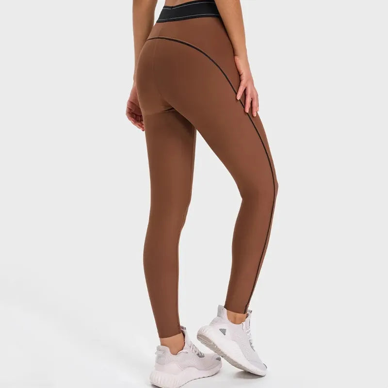 Pickleball leggings dam med hög midja – mörkgrå byxa