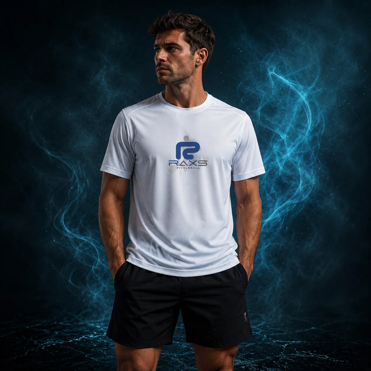 RAXS CourtFlex pickleballtröja – återvunnen polyester, vit