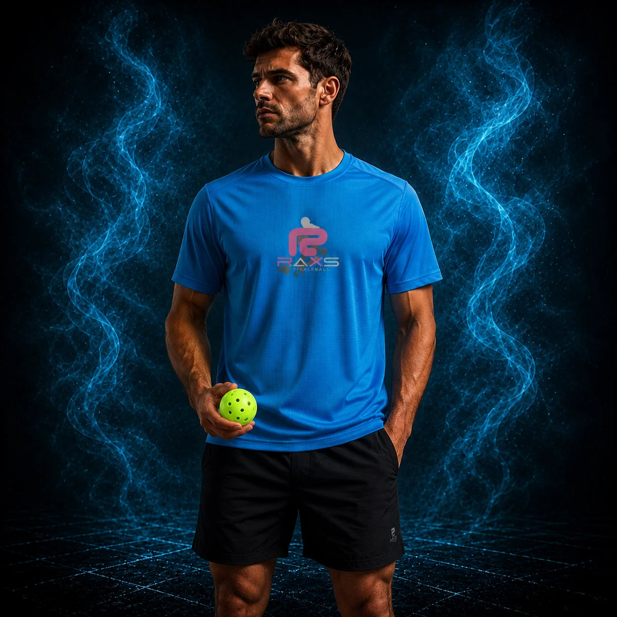 RAXS CourtFlex pickleballtröja – återvunnen polyester, blå
