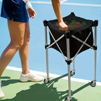 Hopfällbar bollvagn för pickleball och tennis