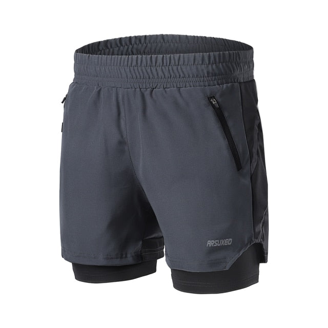 Herrshorts för pickleball 2-i-1 Quick Dry med ficka