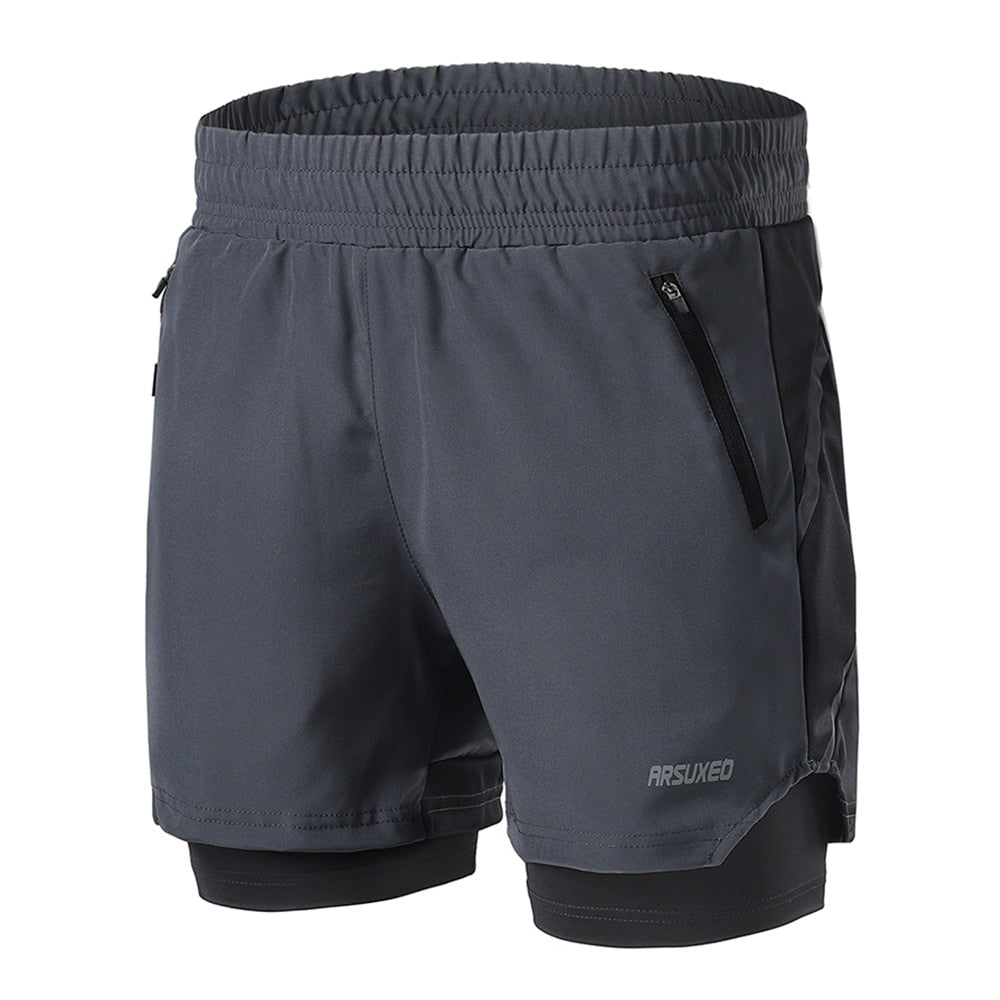 Herrshorts för pickleball 2-i-1 Quick Dry med ficka